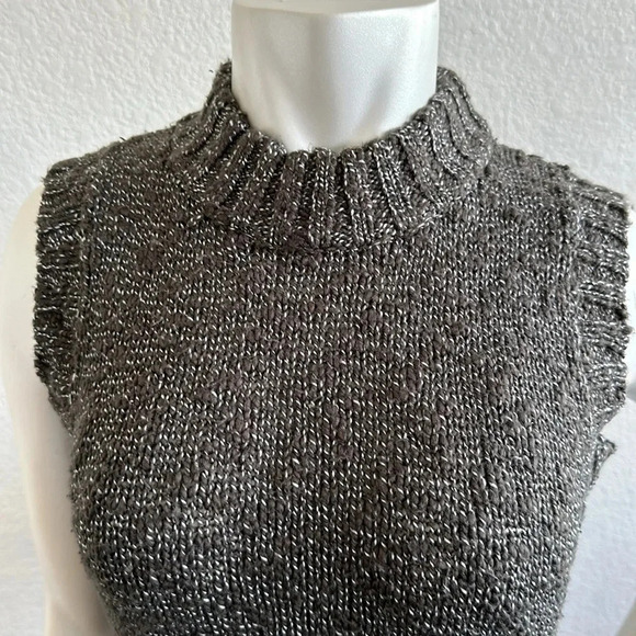 Naadam Sweater Vest Tank Marled Olive Green Women’s Knit - Picture 3 of 10
